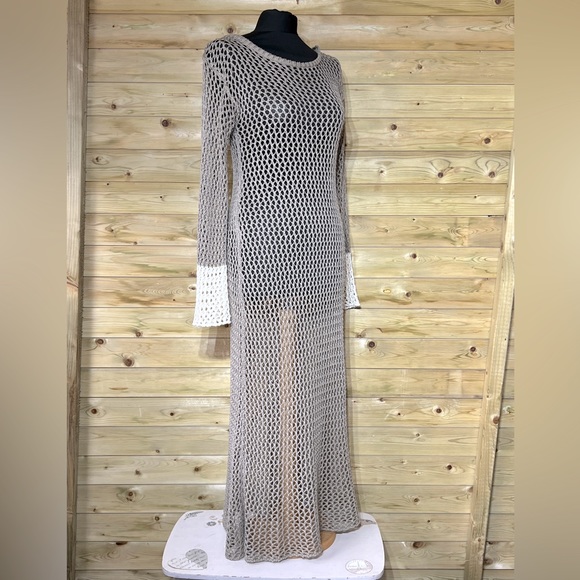 Zara Crochet maxi cover up beach dress - Picture 2 of 10